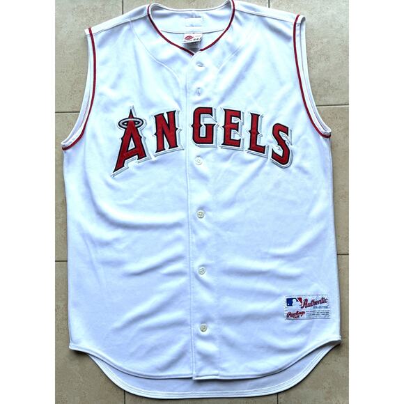 Anaheim Angels 2002 RAWLINGS Vest 3rd Authentic jersey 44 L white Alt MLB vtg - Picture 3 of 14